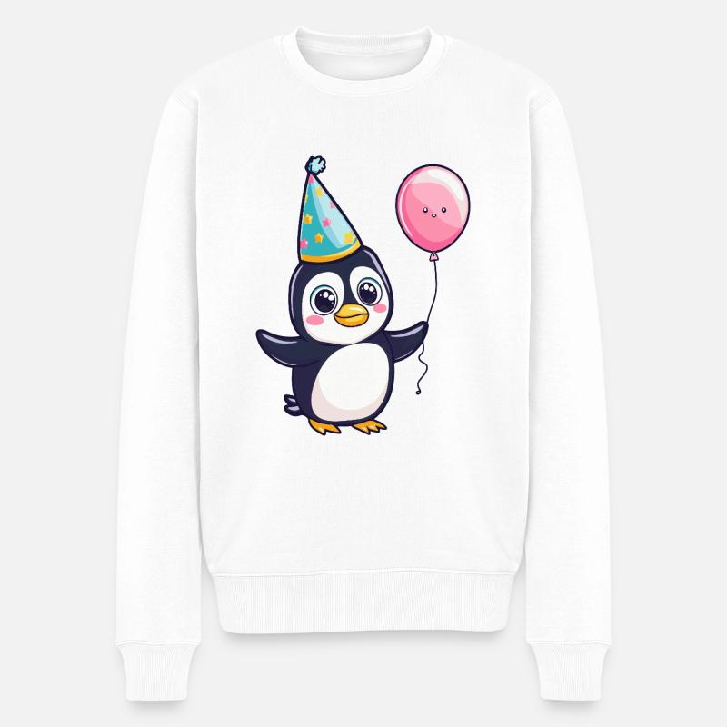 Pingouin Anniversaire Bébé - Pull Premium bio Homme - blanc