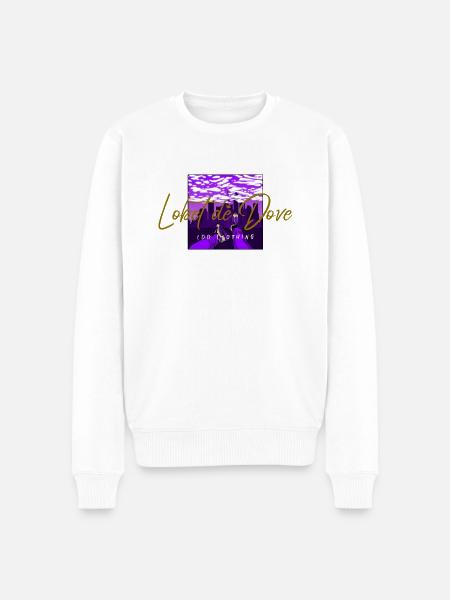 PURPLE SKY - Männer Premium Bio Pullover - Weiß
