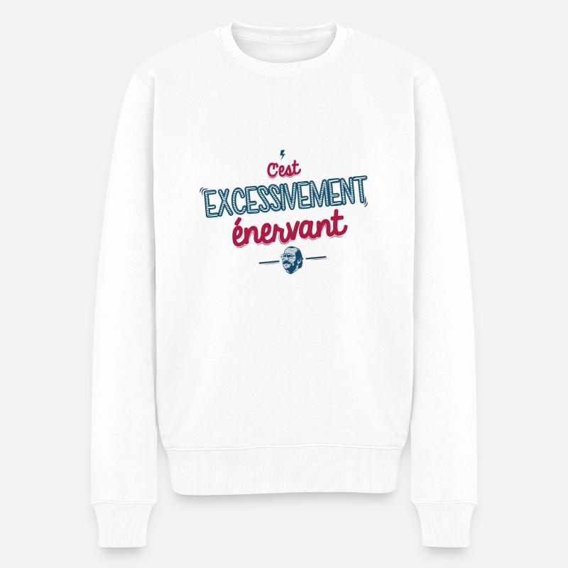Excessivement Enervant - Pull Premium bio Homme - blanc
