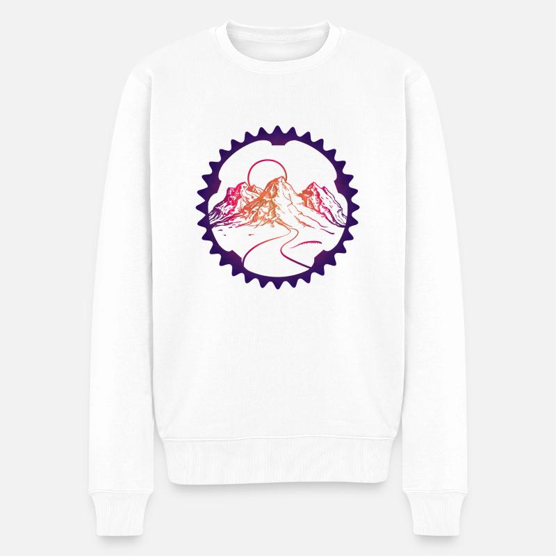 Fahrrad - Männer Premium Bio Pullover - Weiß