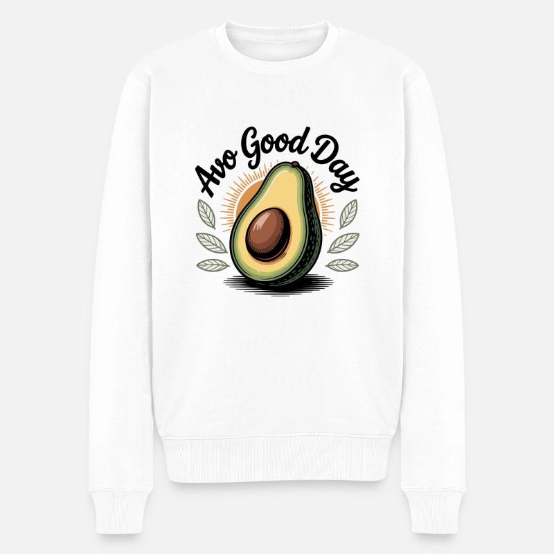 Avo Bonne Journée - Pull Premium bio Homme - blanc