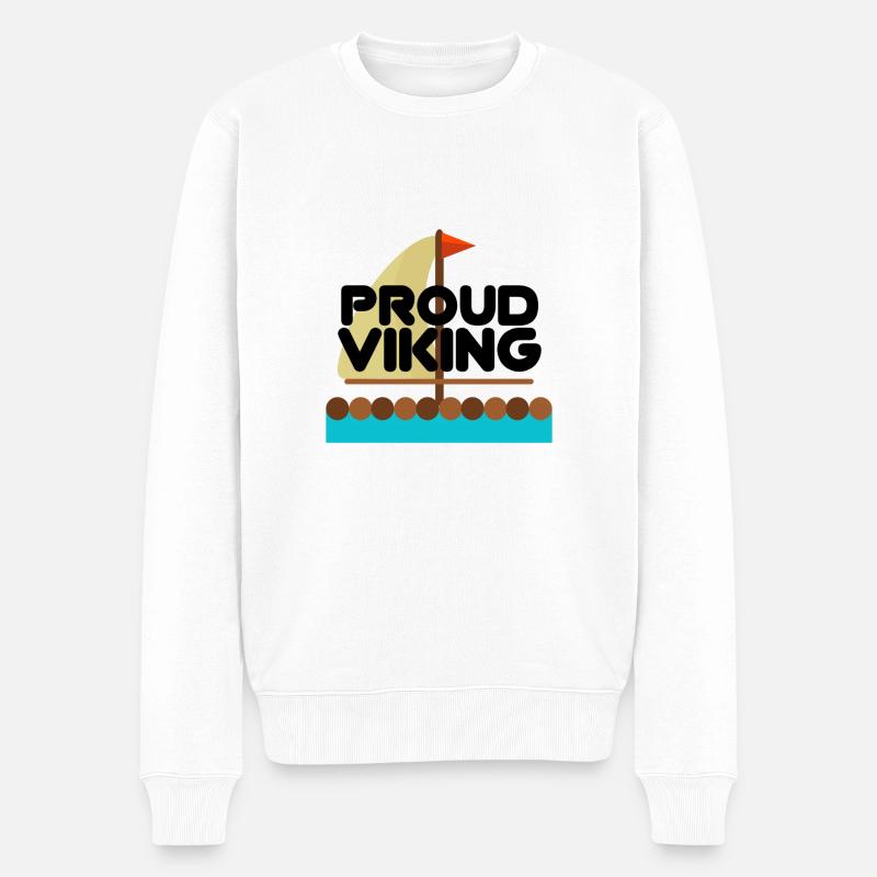 STOLZER WIKINGER - Männer Premium Bio Pullover - Weiß