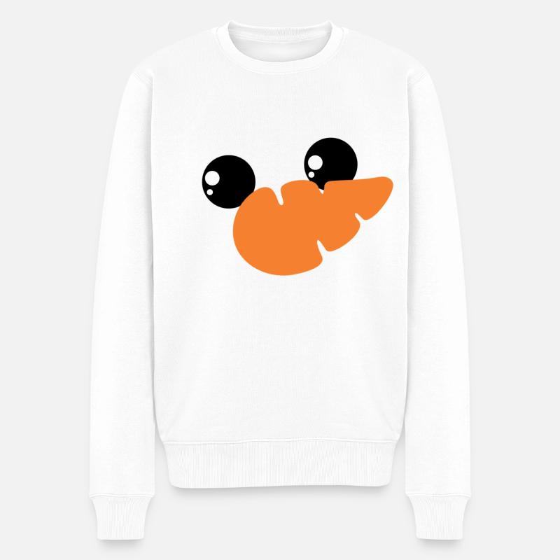 Schneemann - Männer Premium Bio Pullover - Weiß