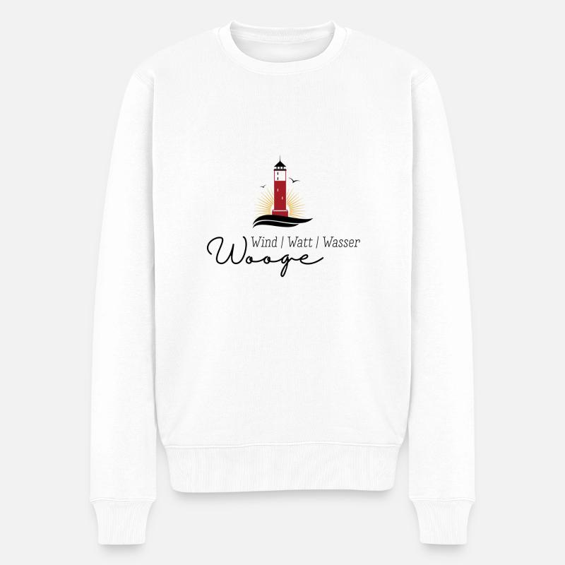 Wangerooge - Männer Premium Bio Pullover - Weiß