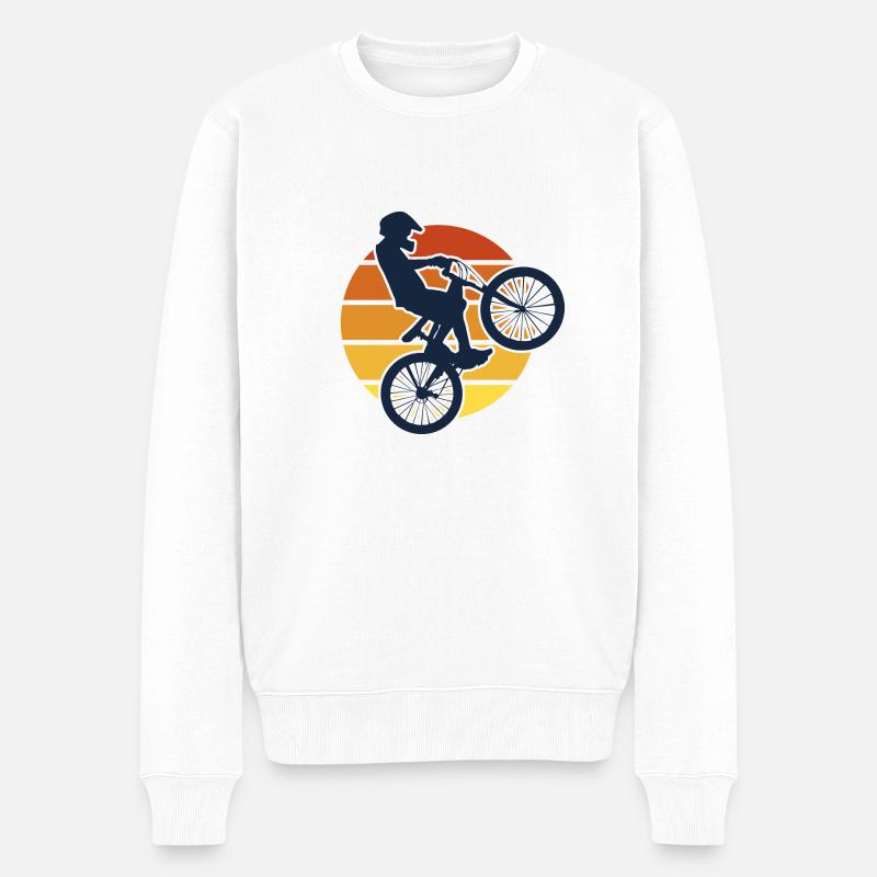 Fahrrad - Männer Premium Bio Pullover - Weiß