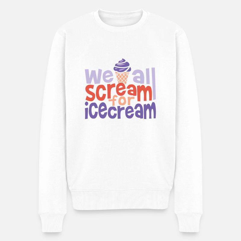 Sommer - Männer Premium Bio Pullover - Weiß