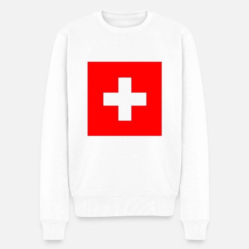 Suisse - Pull Premium bio Homme - blanc