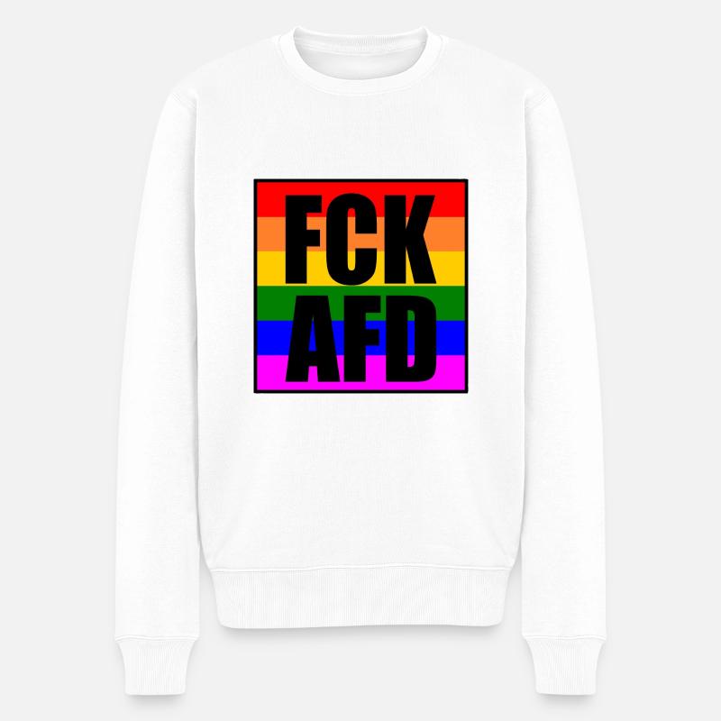 Fck afd - Pull Premium bio Homme - blanc