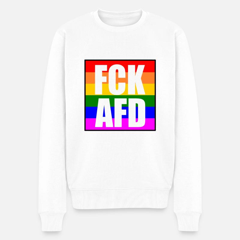 Fck afd - Pull Premium bio Homme - blanc