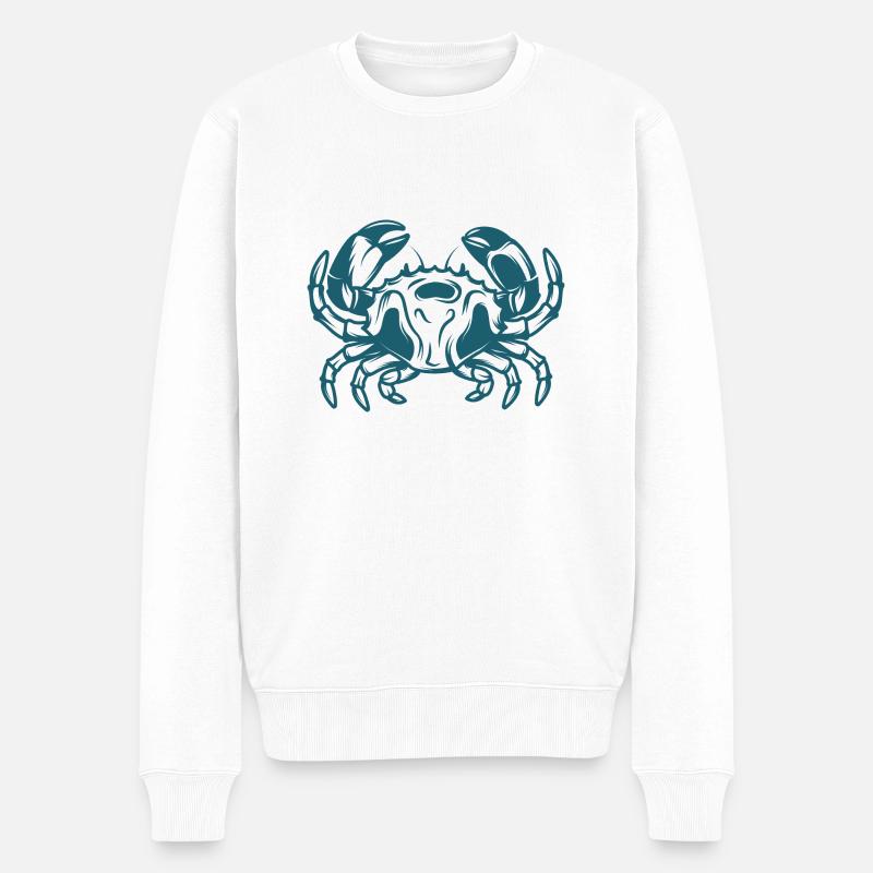Meerestiere - Männer Premium Bio Pullover - Weiß