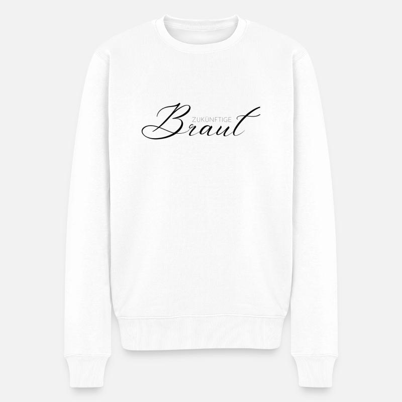 Zukünftige Braut - Männer Premium Bio Pullover - Weiß