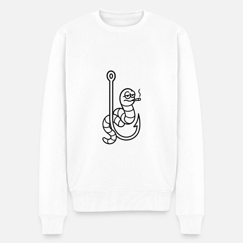 Ver frais avec cigarette - Pull Premium bio Homme - blanc