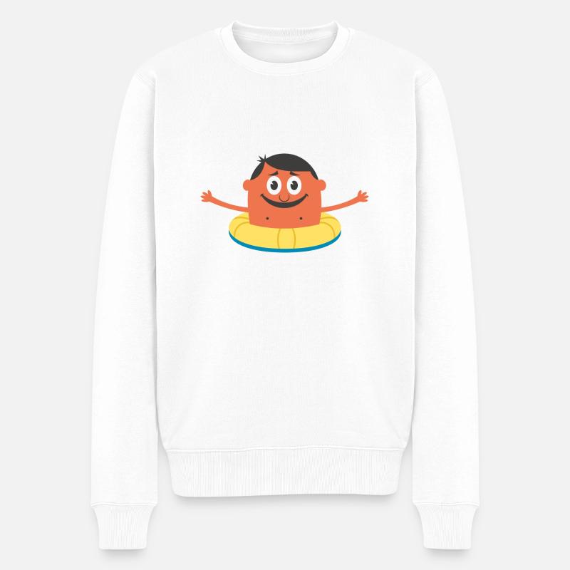 Sommer - Männer Premium Bio Pullover - Weiß