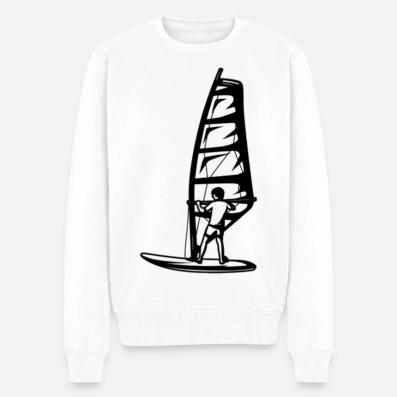 Planche à voile Kid - Pull Premium bio Homme - blanc