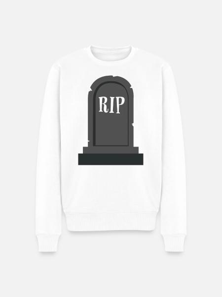 Gravestone RIP Halloween - Men's Premium Organic Jumper - white