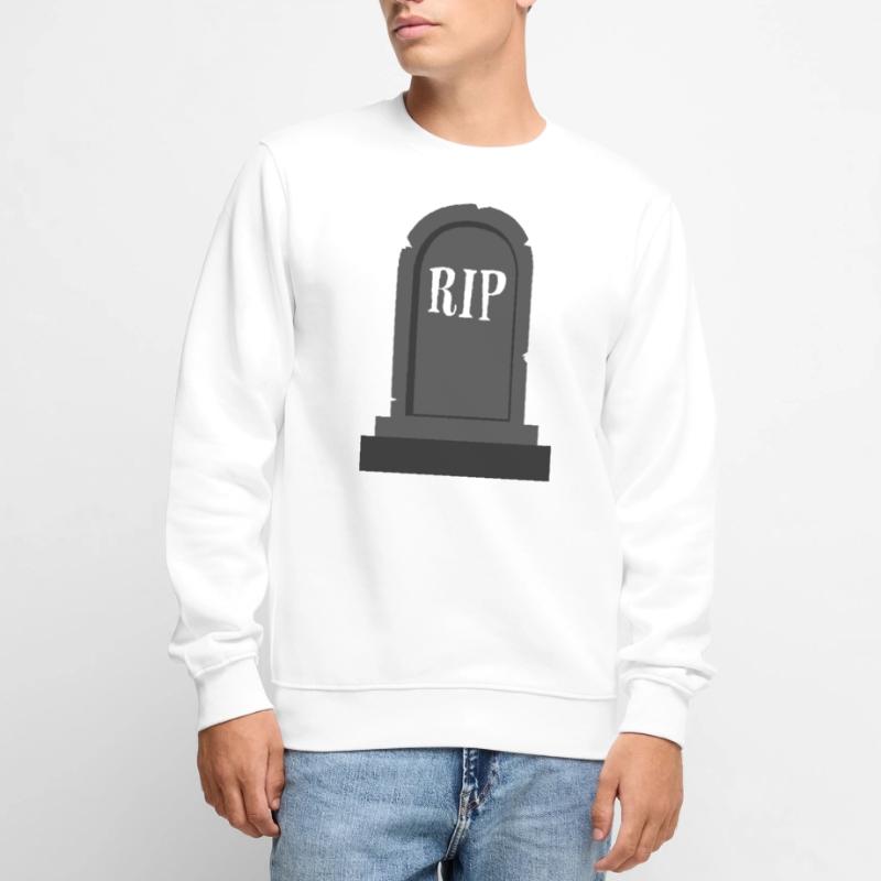 Grabstein RIP Halloween Männer Premium Bio Pullover