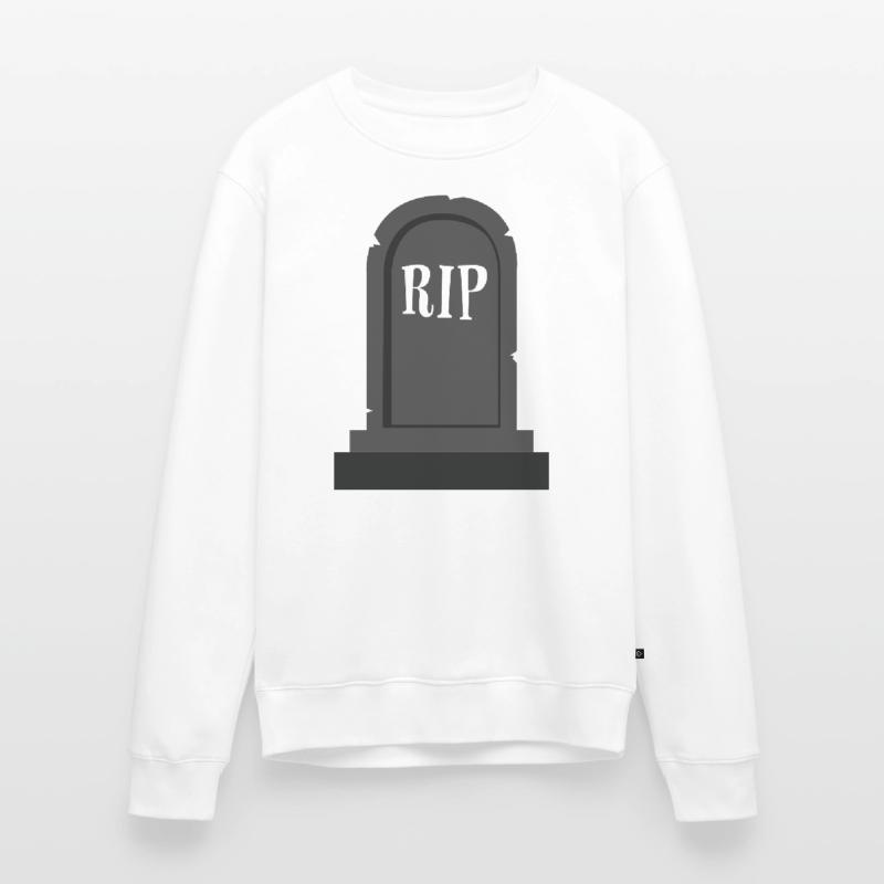 Grabstein RIP Halloween Männer Premium Bio Pullover