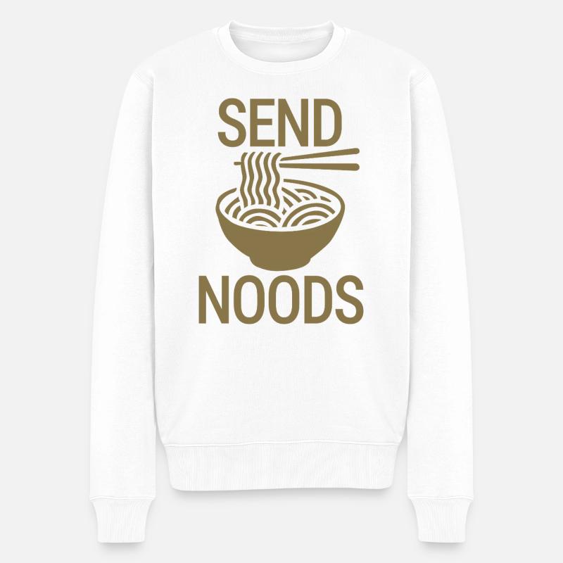 Send noods - Männer Premium Bio Pullover - Weiß