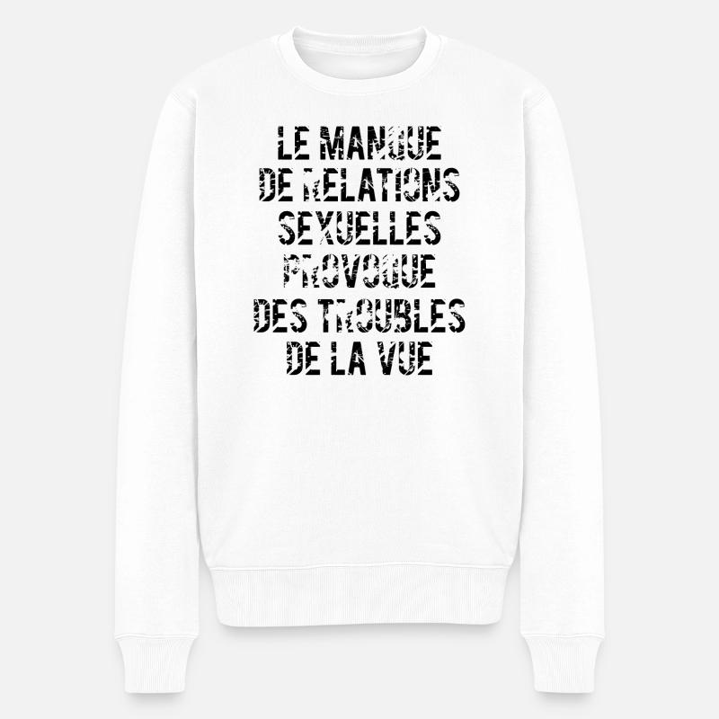 troubles de la vue - Pull Premium bio Homme - blanc