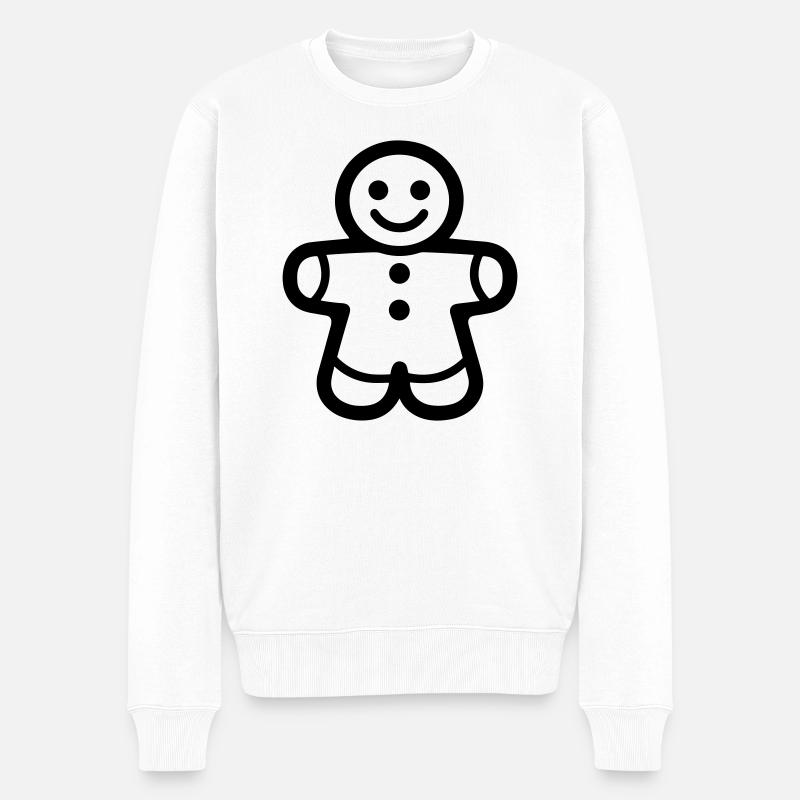Lebkuchen - Männer Premium Bio Pullover - Weiß
