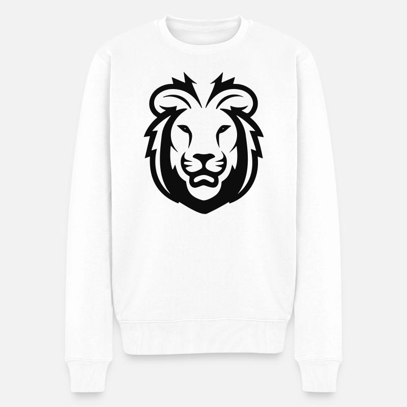 Tête de lion - Pull Premium bio Homme - blanc