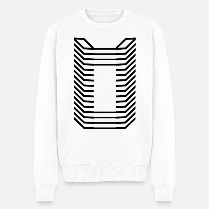 Conception unique du logo Letter O - Pull Premium bio Homme - blanc
