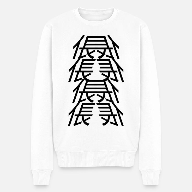 L’homme du milieu attaque - Pull Premium bio Homme - blanc
