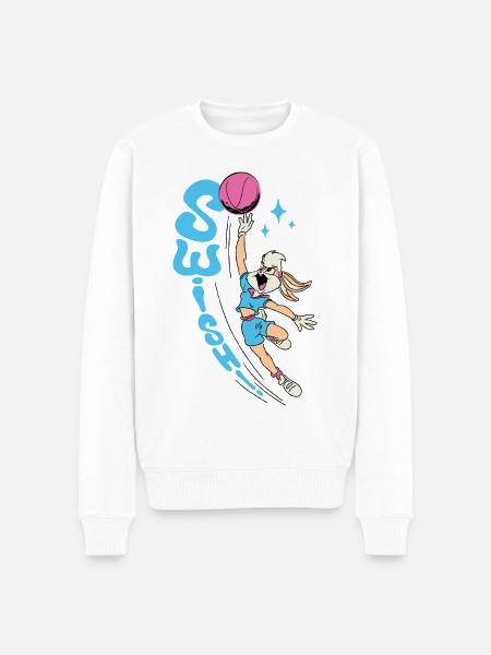 Looney Tunes Lola Bunny Swish! Basketball Design - Men's Premium Organic Jumper - white