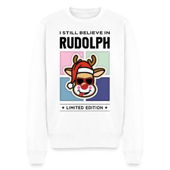 Rudolph - Männer Premium Bio Pullover - Weiß - Vorne - Thijin (182cm)