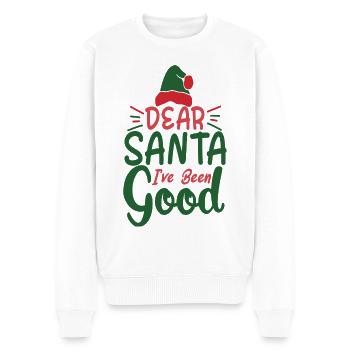 dear santa no regrets weihnachtsmann keine reue - Männer Premium Bio Pullover - Weiß - Vorne - Thijin (182cm)
