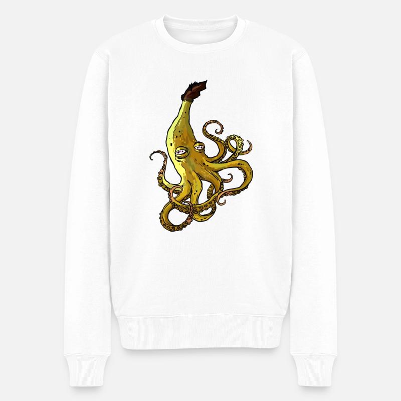 Banoctopus - Männer Premium Bio Pullover - Weiß