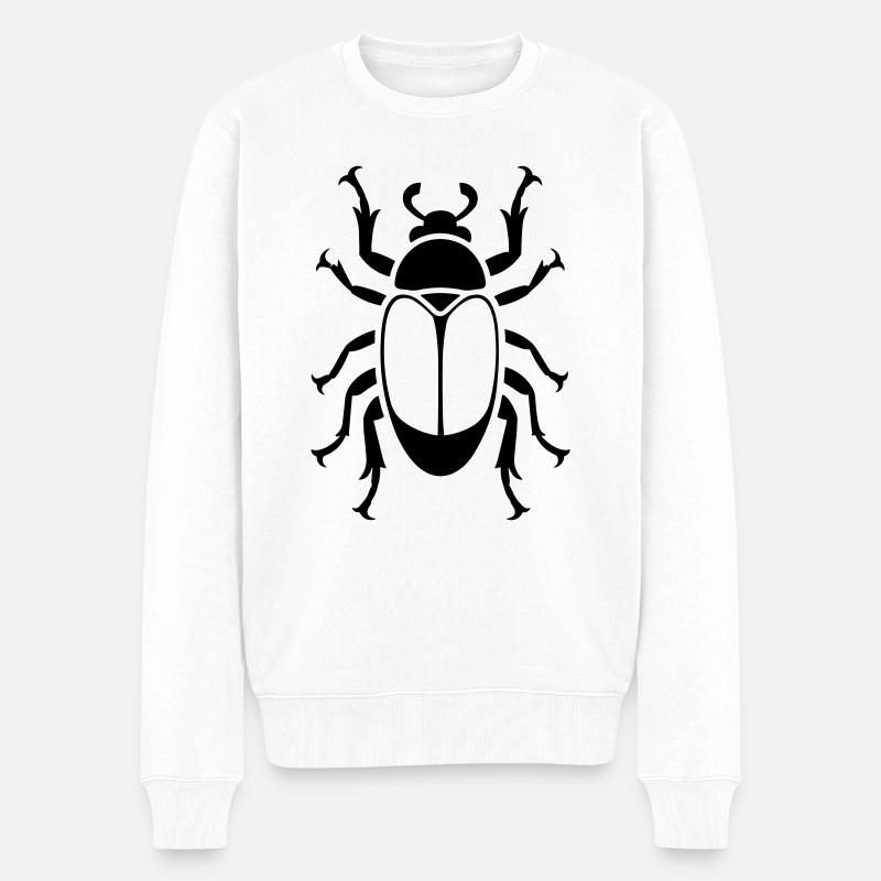 scarabée - Männer Premium Bio Pullover - Weiß