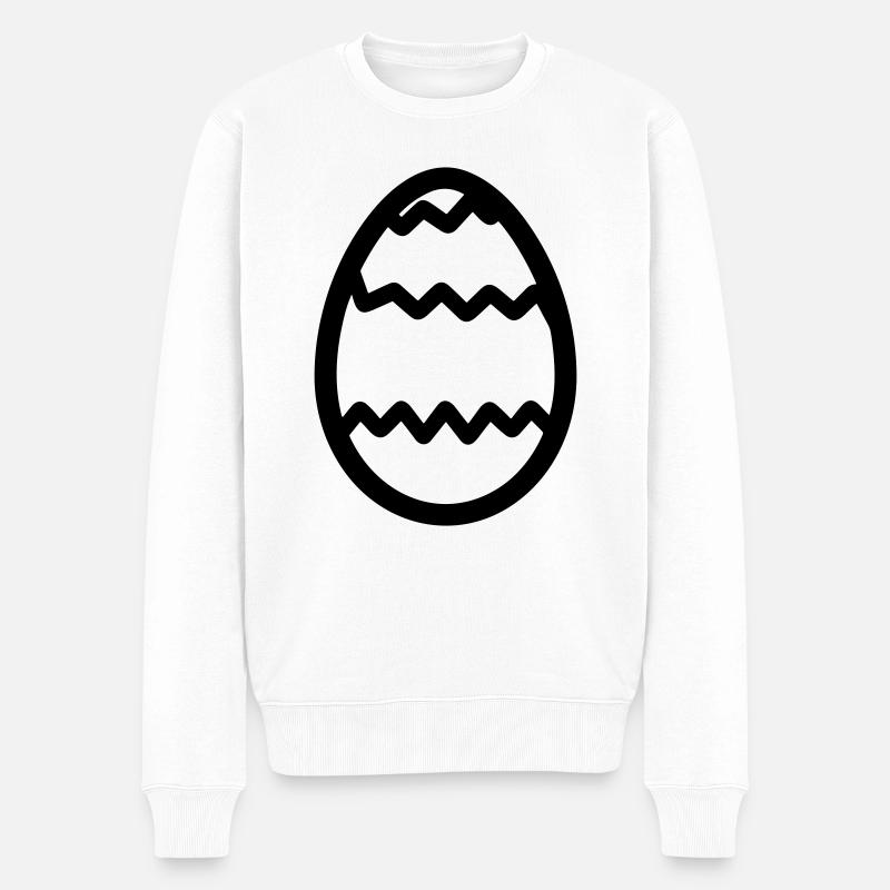 Osterei - Männer Premium Bio Pullover - Weiß