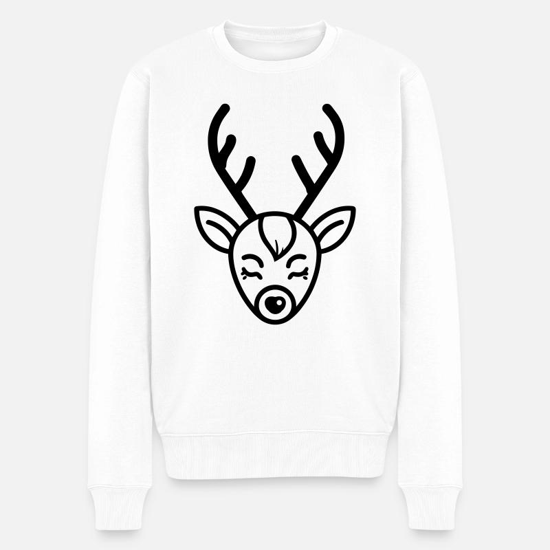 renne de noel - Pull Premium bio Homme - blanc