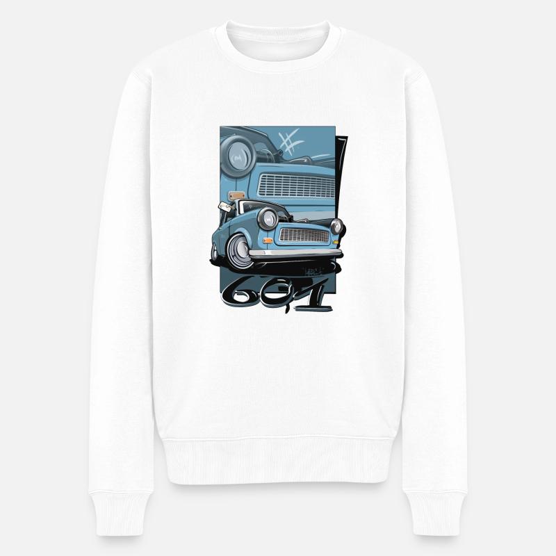 Trabi 601 bleu - Pull Premium bio Homme - blanc