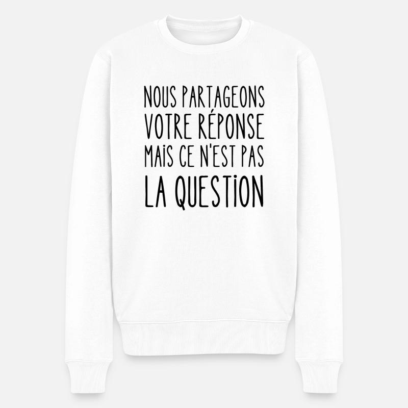 nous partageons votre réponse - Pull Premium bio Homme - blanc