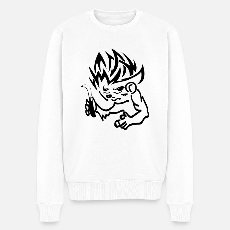 NIGLO - Pull Premium bio Homme - blanc