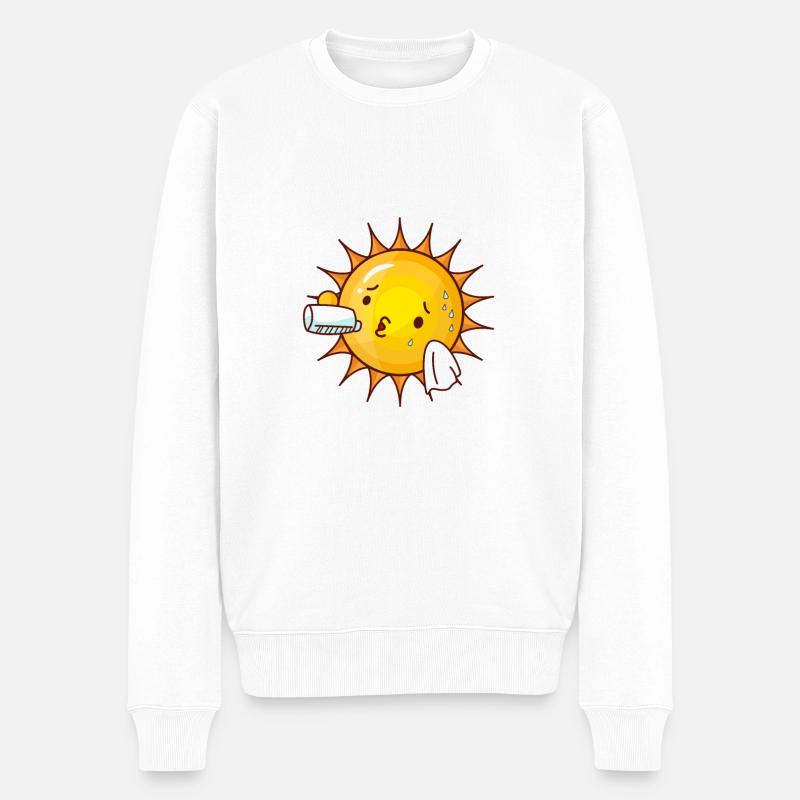 Soleil - Pull Premium bio Homme - blanc