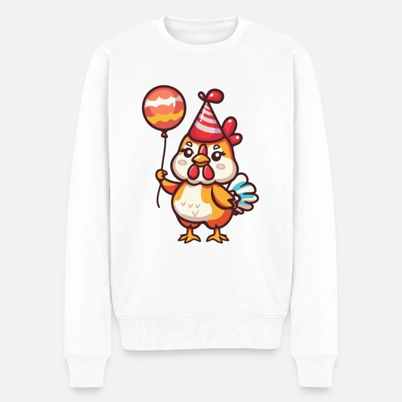 Coq Anniversaire Bébé - Pull Premium bio Homme - blanc