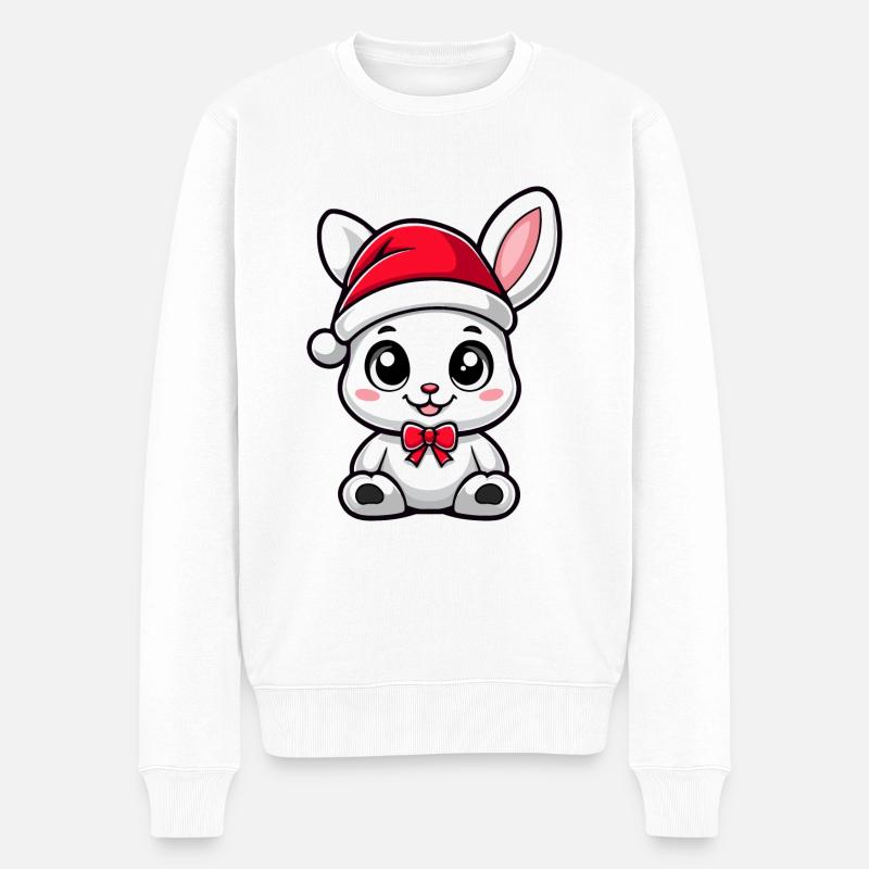 Lapin Noël Noël - Pull Premium bio Homme - blanc
