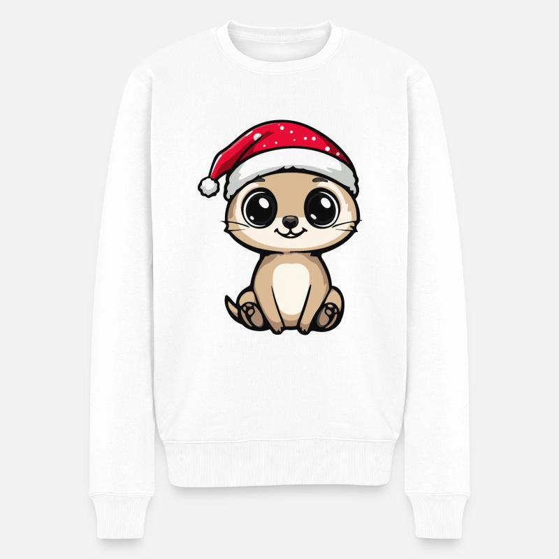 Suricate Noël Mignon - Pull Premium bio Homme - blanc