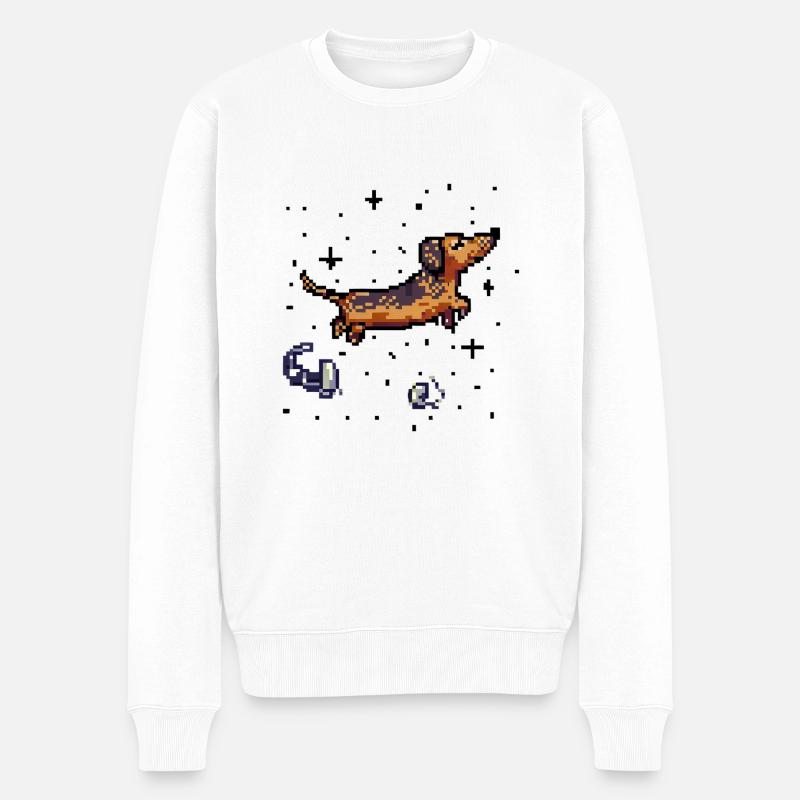 dachshund - Männer Premium Bio Pullover - Weiß