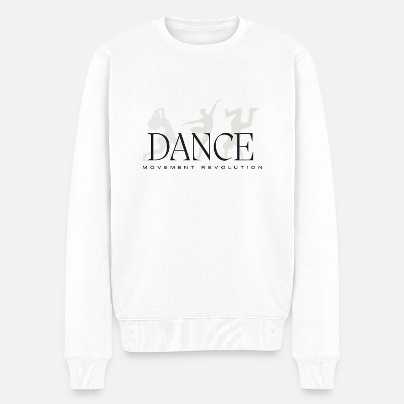 Dance at Movement Revolution - Männer Premium Bio Pullover - Weiß