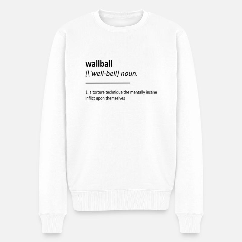 Wallball - Männer Premium Bio Pullover - Weiß