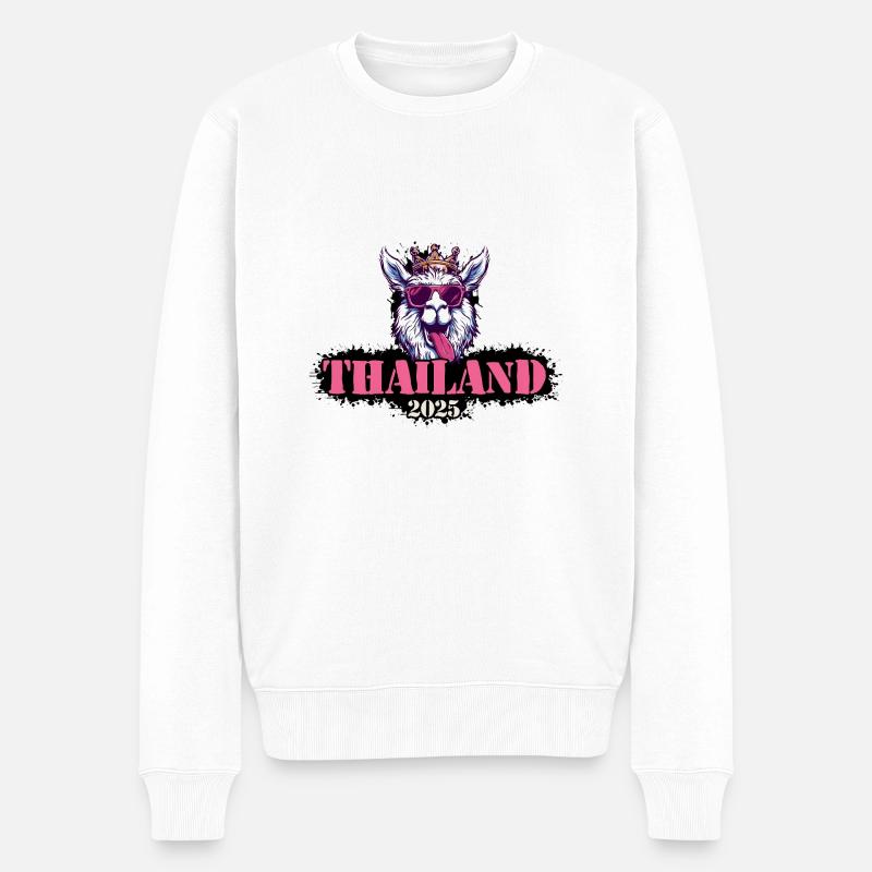 Thaïlande 2025 Alpaga - Pull Premium bio Homme - blanc