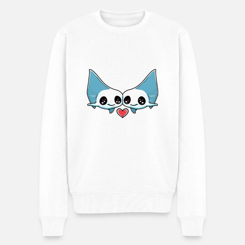 Rays Love Couples Saint-Valentin - Pull Premium bio Homme - blanc