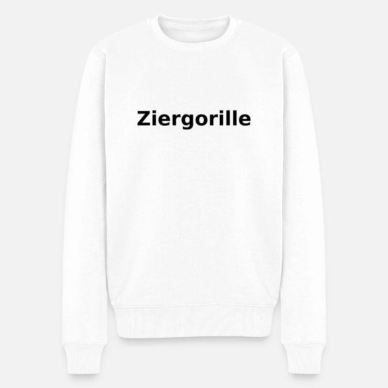 Ziergorille - Männer Premium Bio Pullover - Weiß