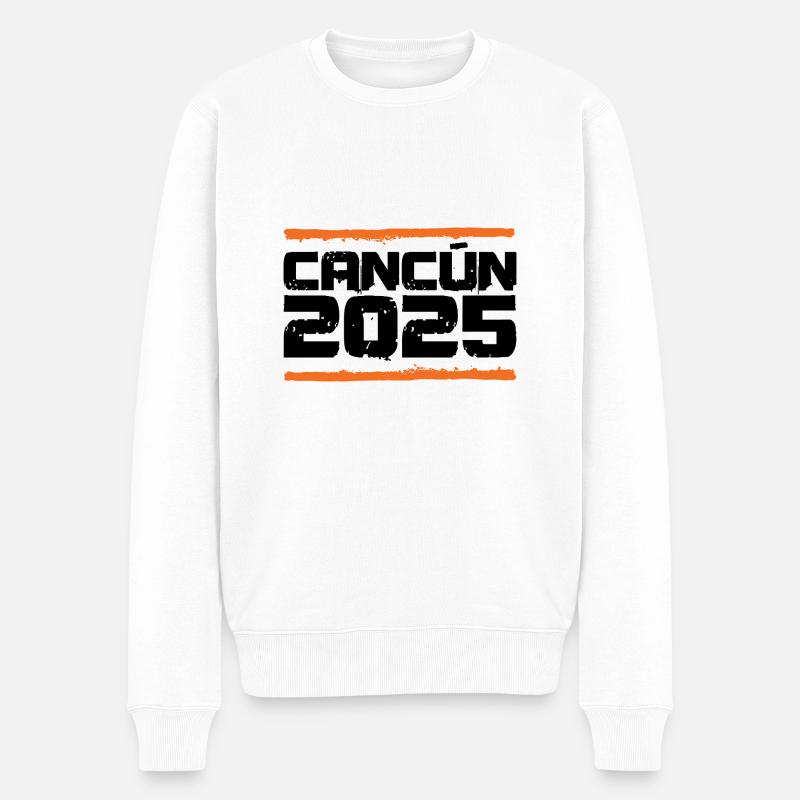Vacances Cancun 2025 - Pull Premium bio Homme - blanc