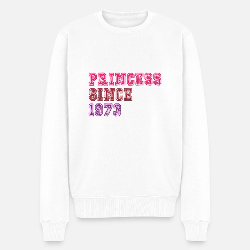 1973 Anniversaire Princesse - Pull Premium bio Homme - blanc