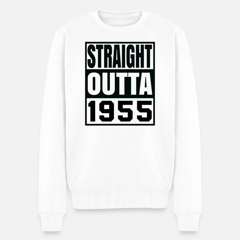 STRAIGHT OUTTA 1955 - Pull Premium bio Homme - blanc